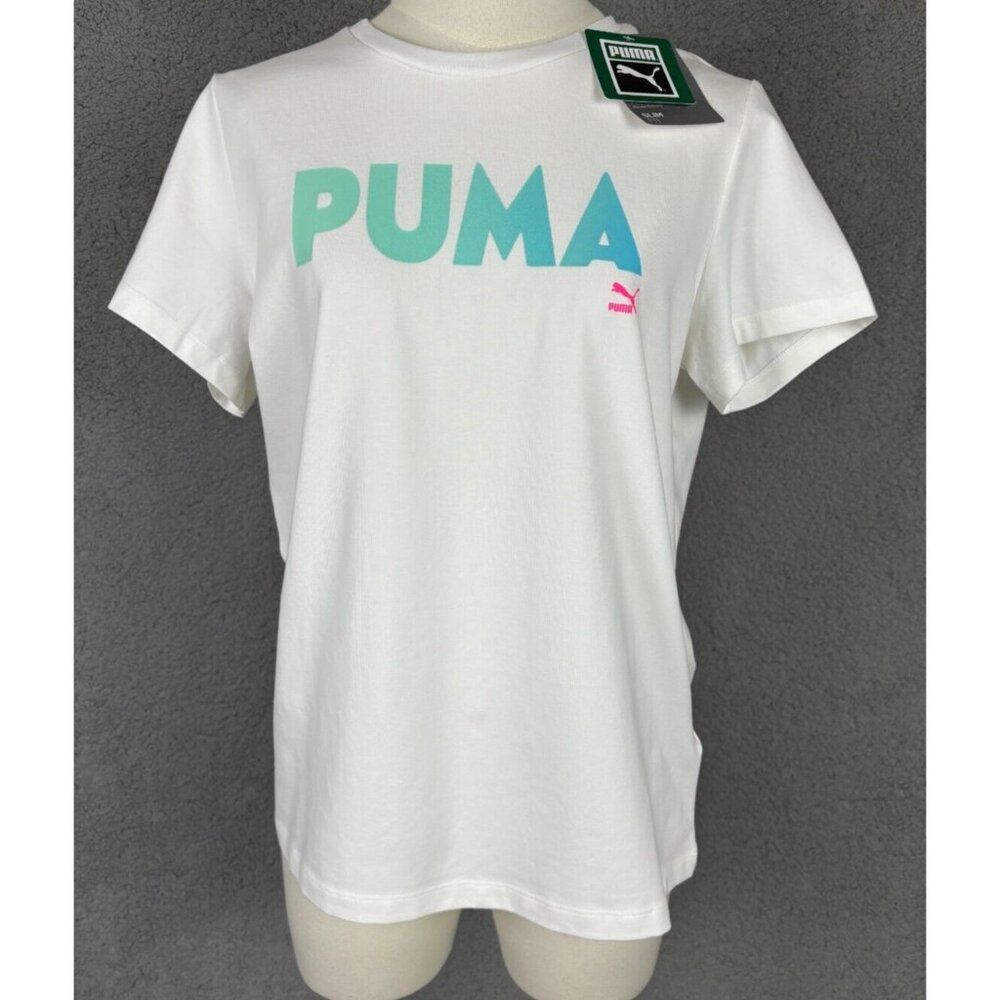 Pume Women's Classics Brighter Days Slim Tee-Shirt White Large New With Tag's.